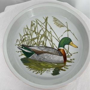 Ned Smith‎ Waterfowl Decorative Pie Dish. 1979 signed.